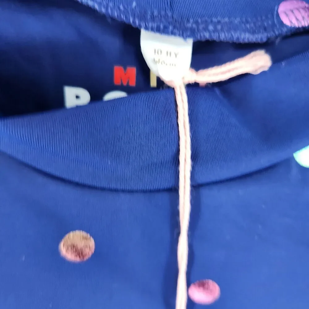 NWT Mini Boden Kids‎ 10-11Y Navy Blue Sunsafe Patterned Rash Vest
